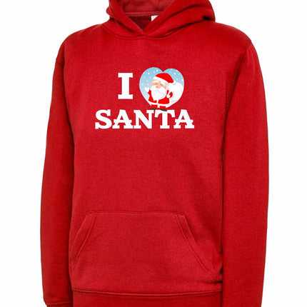 I Love Santa Kids Christmas Hoodie Gazelle Sports UK 