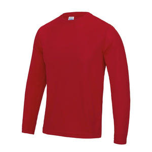 Long Sleeve Sports Top JC002 Tops Gazelle Sports UK Yes S Red