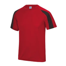 Load image into Gallery viewer, Contrast Cool Sports Top JC003 Tops Gazelle Sports UK S/37&quot; Red/Black No