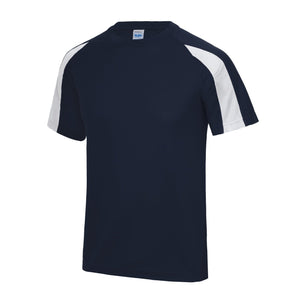 Contrast Cool Sports Top JC003 Tops Gazelle Sports UK S/37" Navy/White No