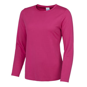 Long Sleeve Sports Top JC012 Tops Gazelle Sports UK Yes S Hot Pink