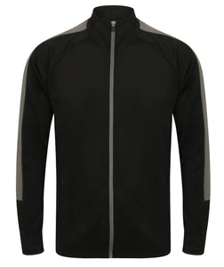 Adults Knitted Tracksuit Jacket LV871 Gazelle Sports UK Yes XXS Black/Grey
