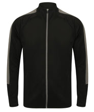 Load image into Gallery viewer, Adults Knitted Tracksuit Jacket LV871 Gazelle Sports UK Yes XXS Black/Grey