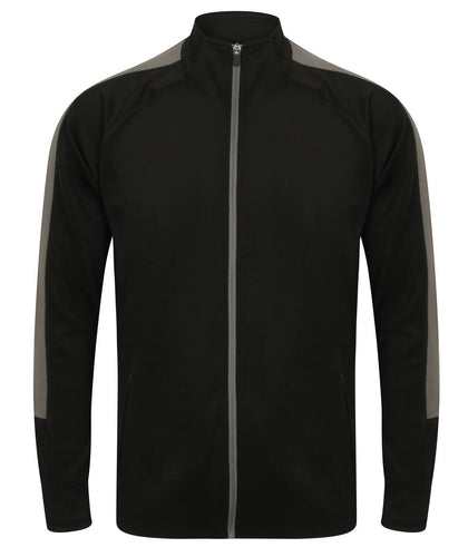 Adults Knitted Tracksuit Jacket LV871 Gazelle Sports UK Yes XXS Black/Grey