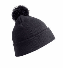 Load image into Gallery viewer, Junior Pom Pom Beanie Hat by Result RC28J Headwear Gazelle Sports UK Black No 