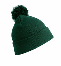 Load image into Gallery viewer, Junior Pom Pom Beanie Hat by Result RC28J Headwear Gazelle Sports UK Bottle Green No 