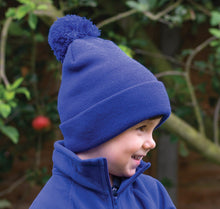 Load image into Gallery viewer, Kids Pom Pom Beanie hat with Cuff