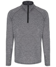 Load image into Gallery viewer, Mens Long sleeve performance ¼ zip Gazelle Sports UK S Grey/black Yes
