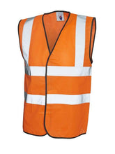 Load image into Gallery viewer, High - Viz sleeveless safety Waist Coat Jackets Gazelle Sports UK S Orange No