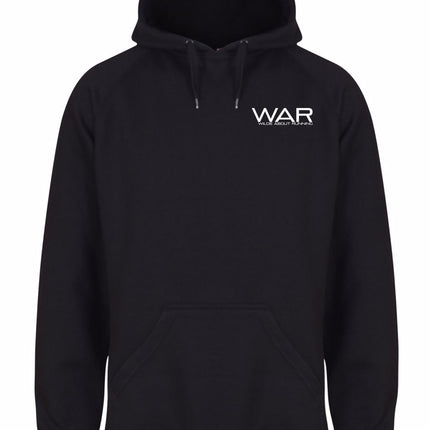 Unisex WAR Branded Hoodie War Gazelle Sports UK XS Black 