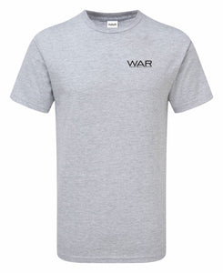 Mens WAR cotton casual T Shirt War Gazelle Sports UK S Sport Grey 