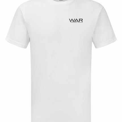 Mens WAR cotton casual T Shirt War Gazelle Sports UK S White 