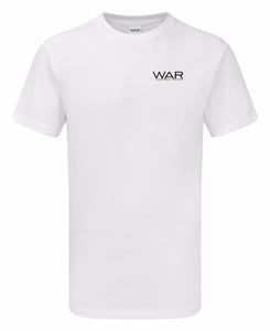 Mens WAR cotton casual T Shirt War Gazelle Sports UK S White 