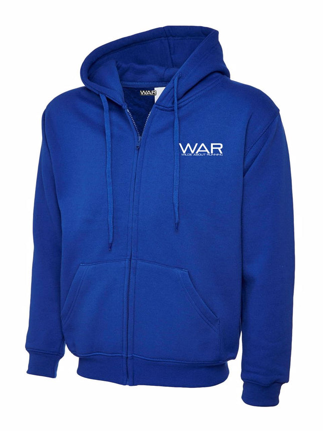 Unisex WAR Branded Zip-Up Hoodie War Gazelle Sports UK XS Royal 