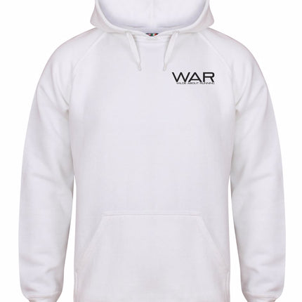Unisex WAR Branded Hoodie War Gazelle Sports UK XS white 