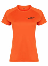 Load image into Gallery viewer, Womens WAR Branded Fitness Top War Gazelle Sports UK XS/8 orange 