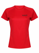 Load image into Gallery viewer, Womens WAR Branded Fitness Top War Gazelle Sports UK XS/8 red 