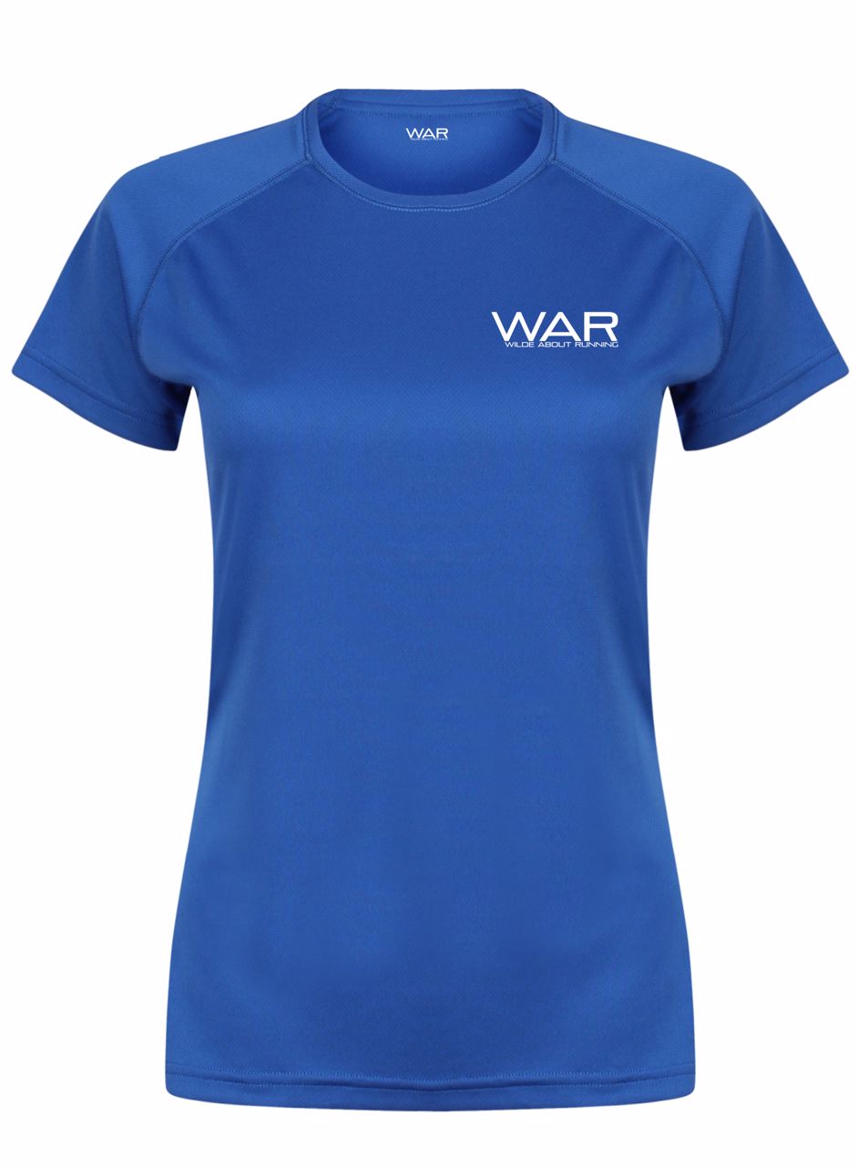 Womens WAR Branded Fitness Top War Gazelle Sports UK XS/8 Royal 