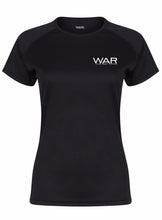 Load image into Gallery viewer, Womens WAR Branded Fitness Top War Gazelle Sports UK XS/8 Black 