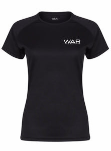Womens WAR Branded Fitness Top War Gazelle Sports UK XS/8 Black 
