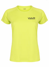 Load image into Gallery viewer, Womens WAR Branded Fitness Top War Gazelle Sports UK XS/8 lime 
