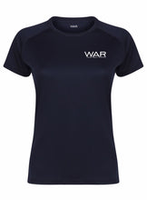 Load image into Gallery viewer, Womens WAR Branded Fitness Top War Gazelle Sports UK XS/8 Navy 