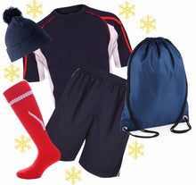 Load image into Gallery viewer, Kids Sports Kit Gift Set Gazelle Sports UK XSJ/26 B Navy/red/White 